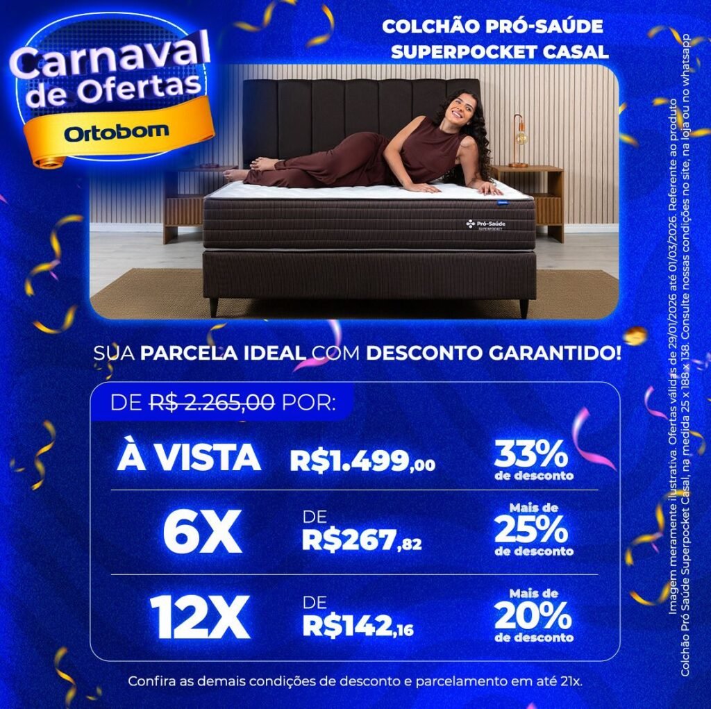 Colchão Superpocket de Casal - 1,38x1,88